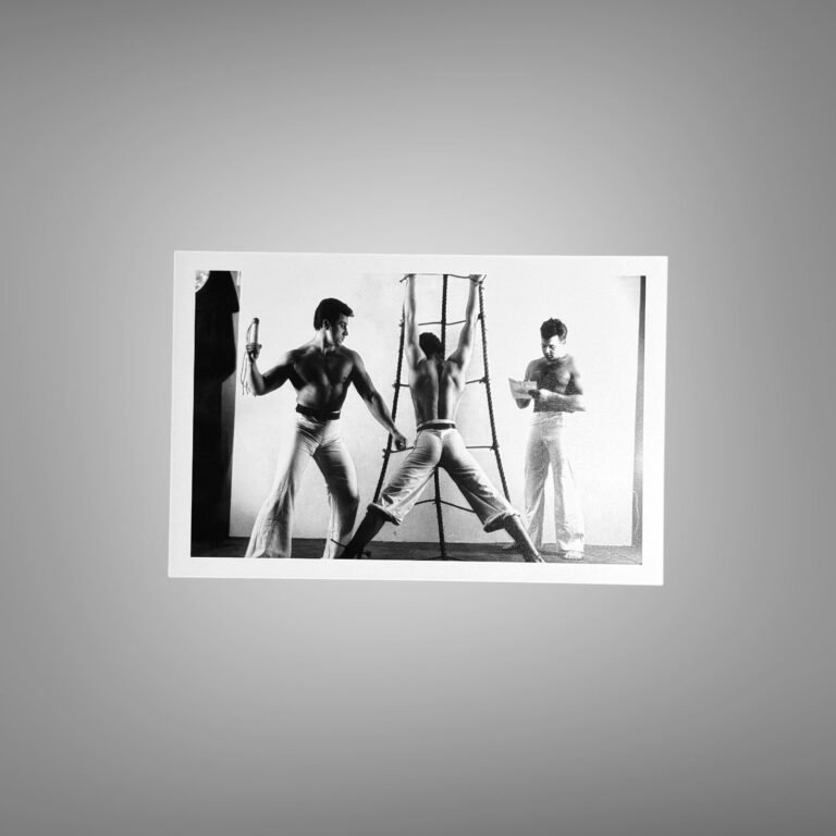 Male Physique Classic Upright Strength Portrait with Sculptural Posture and Athletic Studio Styling 4x6 Photo Print