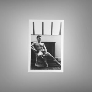 Male Physique an Archival Physique Magazine Pose with Sculptural Posture and Athletic Studio Styling 4x6 Photo Print