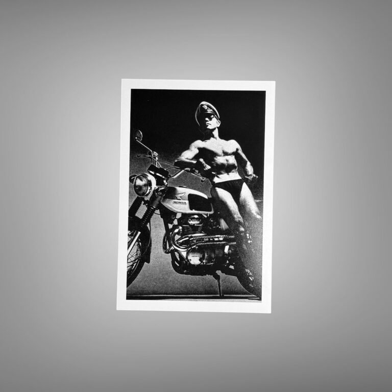 Male Physique Standing Three Quarter Figure Study with Sculptural Posture and Athletic Studio Styling 4x6 Photo Print