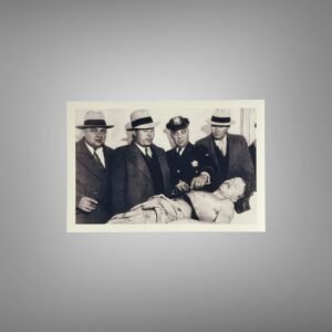 Crime Press-style Crime Photograph with People Gathered Around a Seated Figure 4x6 Photo Print
