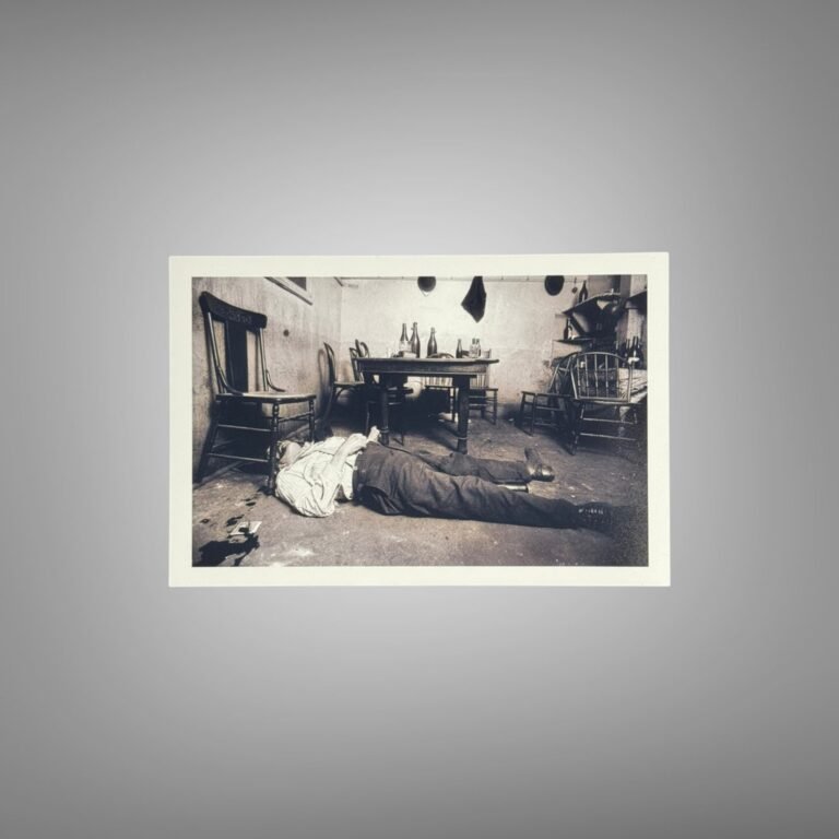 Crime Workroom Crime-scene Image with Furniture and Hard Shadows 4x6 Photo Print