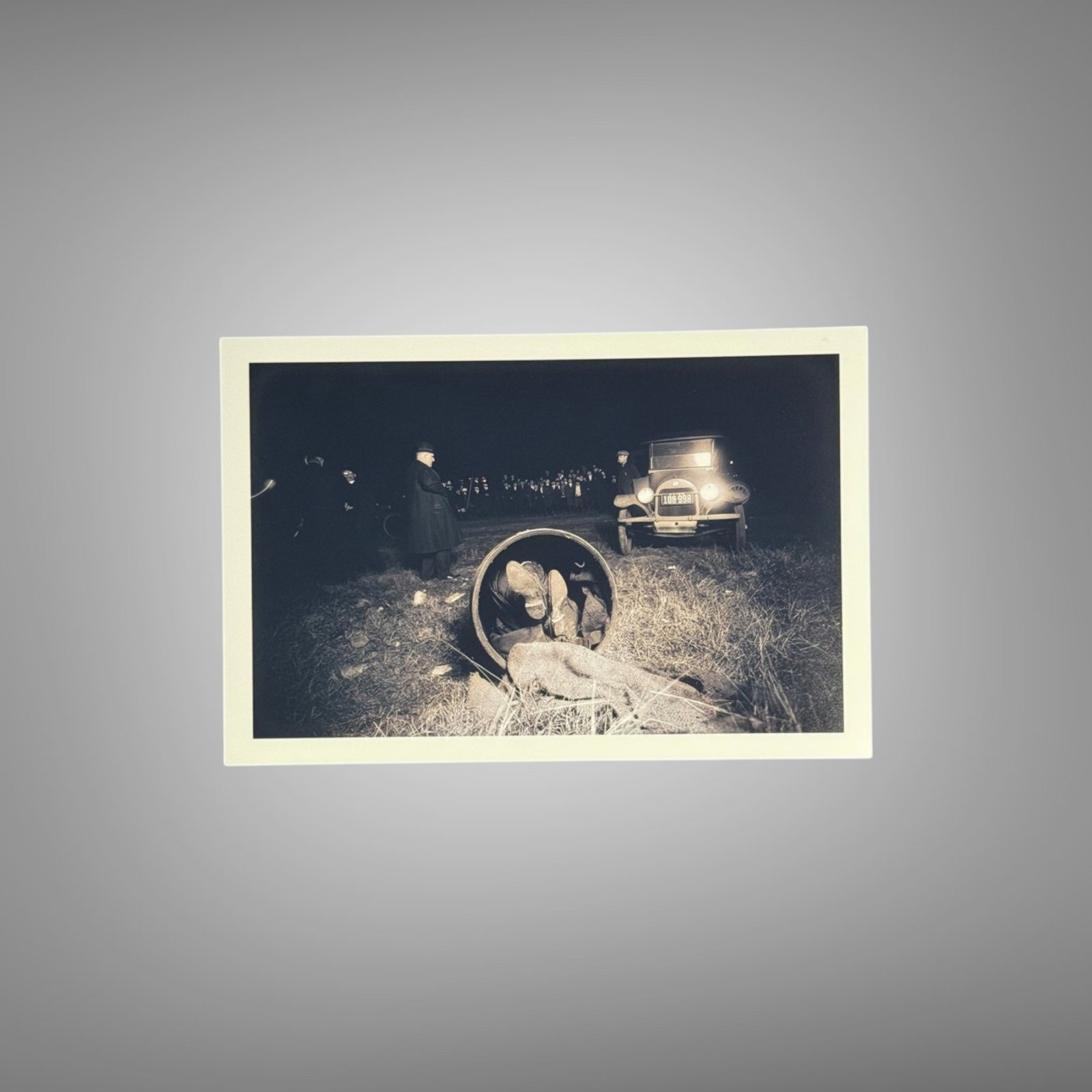 Crime Outdoor Night Evidence Scene with Basin or Bucket Detail 4x6 Photo Print
