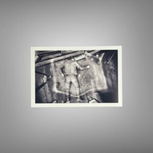 Crime Bathtub or Floor-level Scene with Harsh Documentary Lighting 4x6 Photo Print