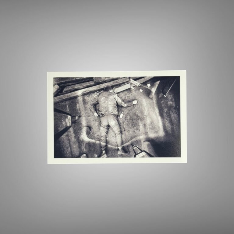 Crime Bathtub or Floor-level Scene with Harsh Documentary Lighting 4x6 Photo Print