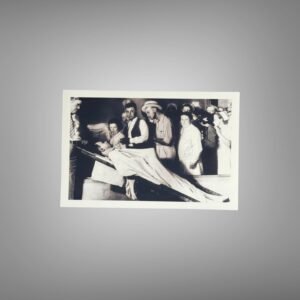 Crime Group Gathered Around Bed or Stretcher in Documentary Photo 4x6 Photo Print