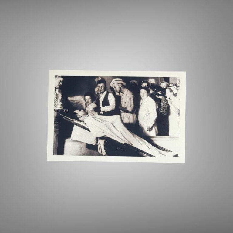 Crime Group Gathered Around Bed or Stretcher in Documentary Photo 4x6 Photo Print