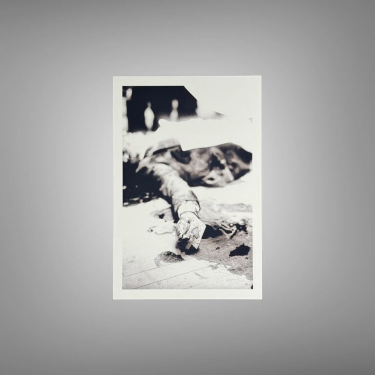 Crime High-key Body Scene with Snow or Bright Ground Detail 4x6 Photo Print
