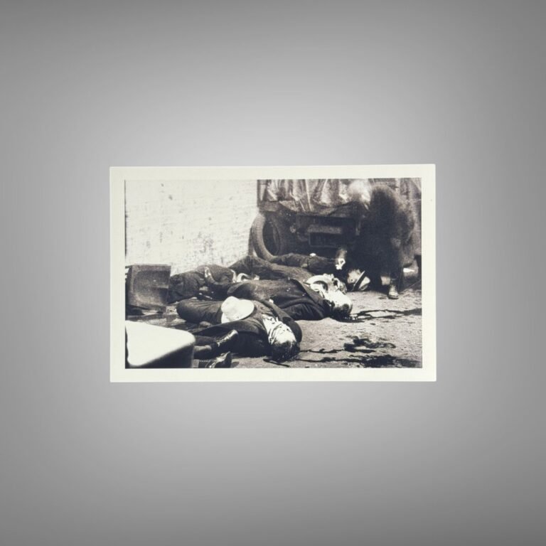 Crime Group of Men Seated or Gathered Outdoors in a Crime Archive Scene 4x6 Photo Print