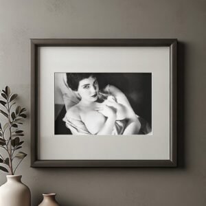 Pin-Up & Glamour Reclining Boudoir Portrait with Dramatic Angled Composition 5x7 Photo Print