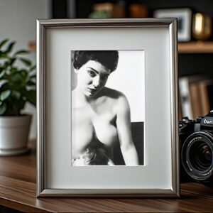 Pin-Up & Glamour High Contrast Torso Portrait with Shadowed Studio Styling 5x7 Photo Print