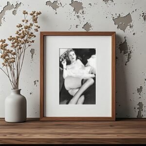 Pin-Up & Glamour Curtain Backdrop Pin-Up Portrait with Classic Glamour Styling, Studio Poise, and 5x7 Photo Print