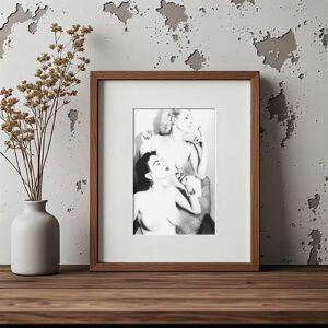 Pin-Up & Glamour Cabaret Chair Studio Portrait with Classic Glamour Styling, Studio Poise, and Pin-Up 5x7 Photo Print