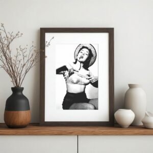 Pin-Up & Glamour an Arched Back Studio Figure Pose with Classic Glamour Styling, Studio Poise, and 5x7 Photo Print