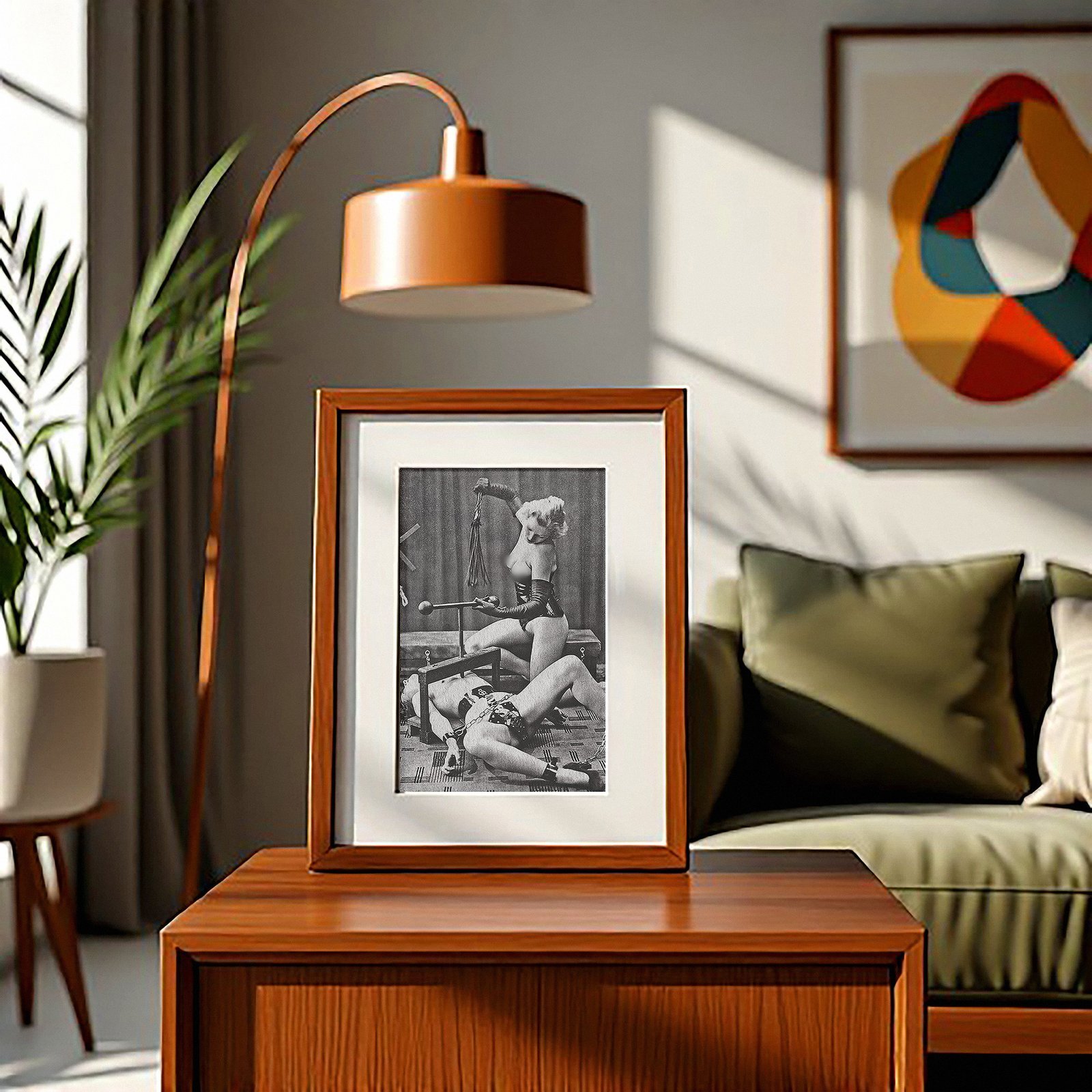 Alternative Glamour Dramatic Studio Tableau with Seated Performers 5x7 Photo Print