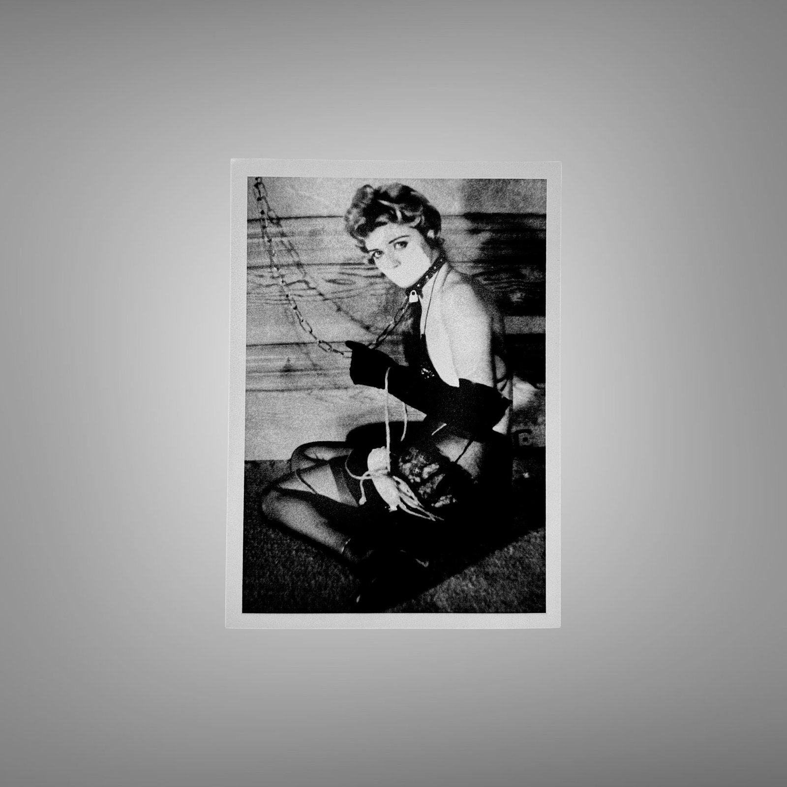 Alternative Glamour Reclining Corset Pose in Dark Tones 5x7 Photo Print