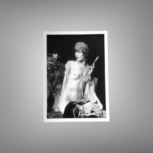 Boudoir & Cabaret Dark Standing Figure with Draped Prop 5x7 Photo Print