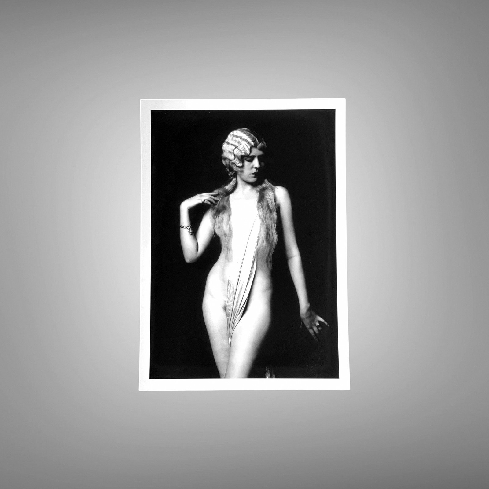 Boudoir & Cabaret Standing Figure with White Wrap 5x7 Photo Print