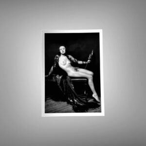Boudoir & Cabaret Seated Draped Studio Pose 5x7 Photo Print