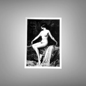 Boudoir & Cabaret Reclining Patterned Backdrop Figure 5x7 Photo Print