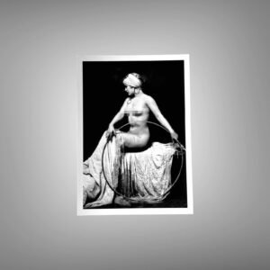 Boudoir & Cabaret Seated Studio Figure with Sculptural Light 5x7 Photo Print