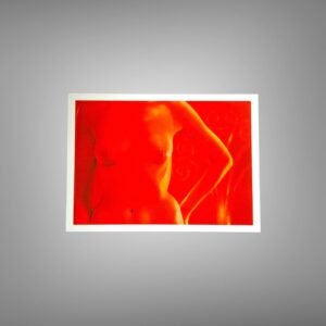 Pop Glamour Red Toned Abstract Figure with Bold Graphic Contrast, Retro Color Energy, and Decor-ready 5x7 Photo Print
