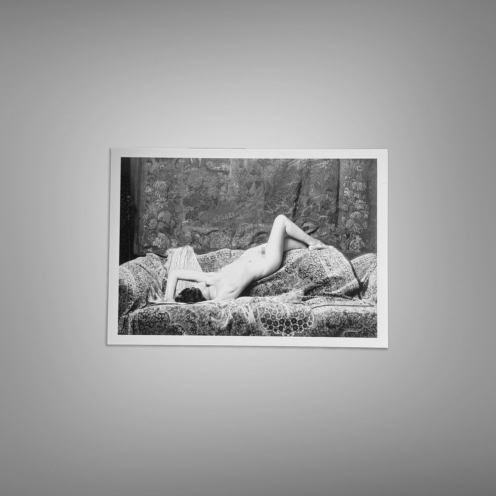 Pin-Up & Glamour Satin Stockings Cabaret Pose with Theatrical Lounge Styling and Cabaret-era Atmosphere 5x7 Photo Print