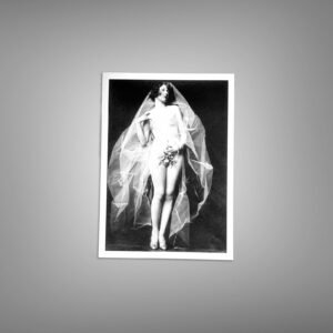 Pin-Up & Glamour Theatrical Chair Boudoir Portrait with Theatrical Lounge Styling and Cabaret-era 5x7 Photo Print