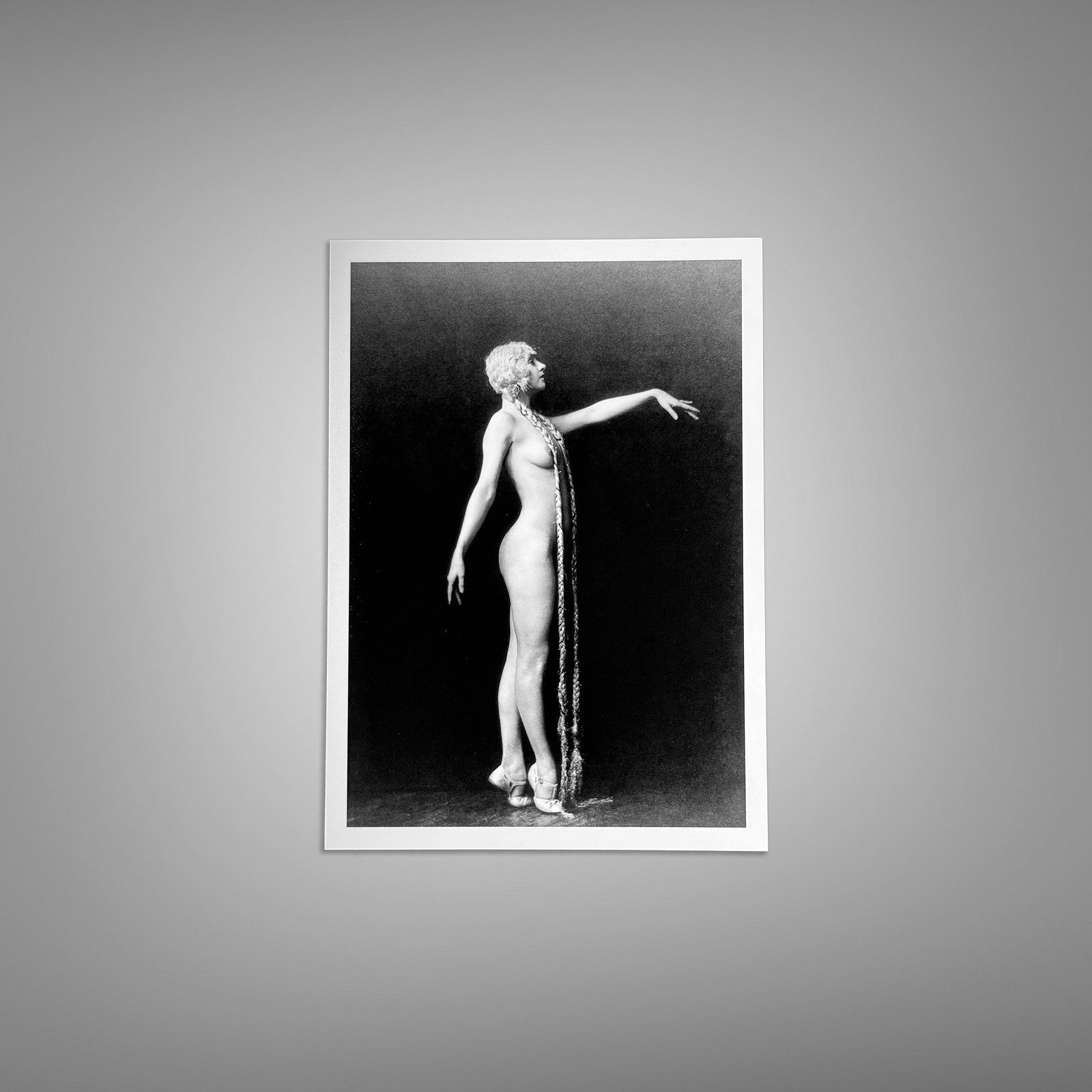 Pin-Up & Glamour Backstage Glamour Cabaret Study with Theatrical Lounge Styling and Cabaret-era 5x7 Photo Print