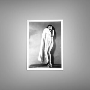 Pin-Up & Glamour Dramatic Curtain Lounge Pose with Theatrical Lounge Styling and Cabaret-era Atmosphere 5x7 Photo Print