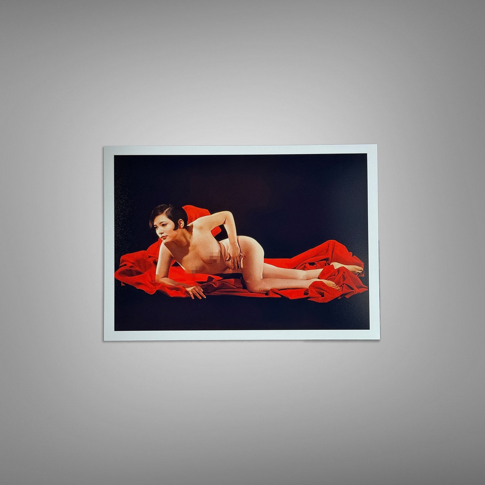 Pin-Up & Glamour Bold Red Pop Glamour Study with Bold Graphic Contrast, Retro Color Energy, and 5x7 Photo Print