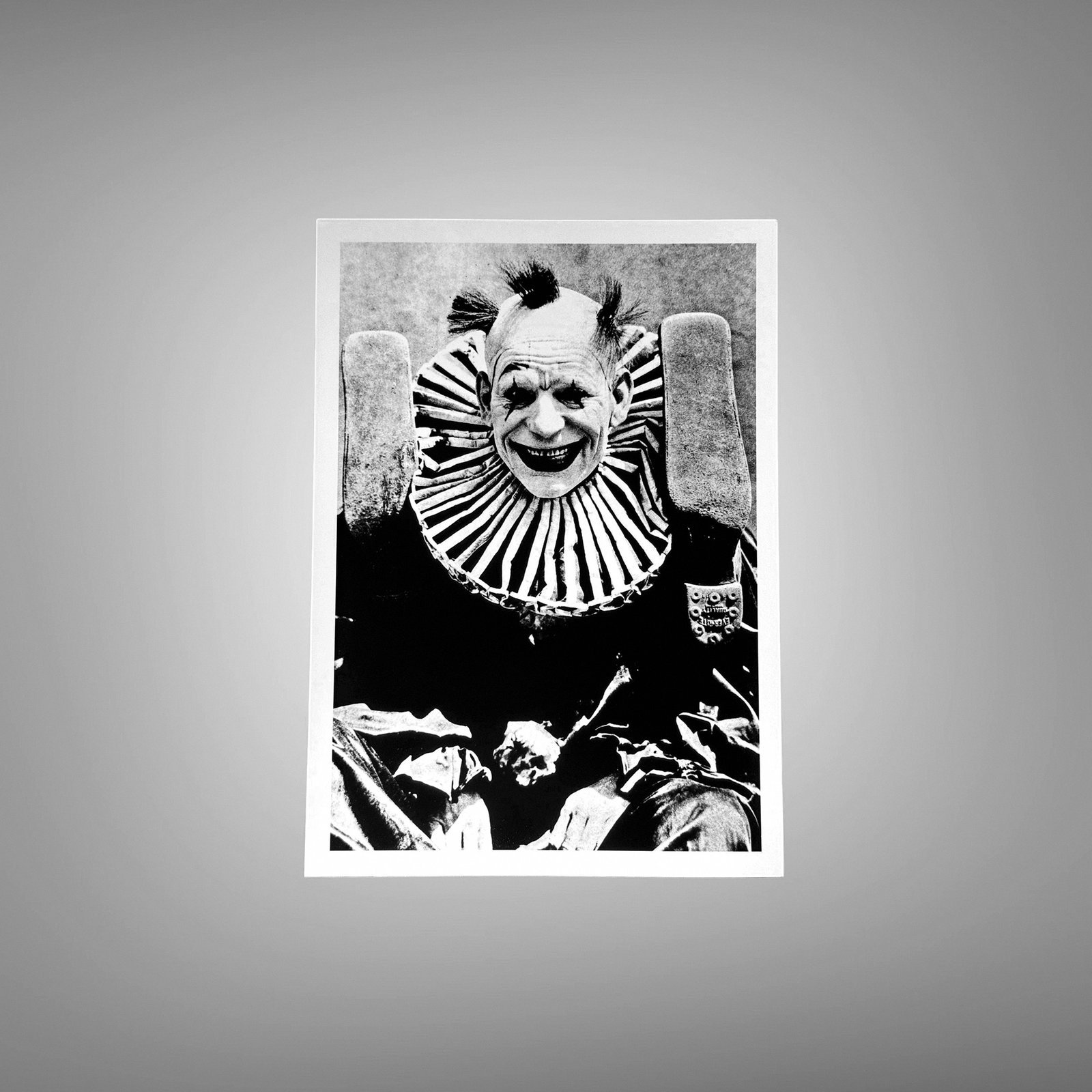 Pin-Up & Glamour Clown Ruff Portrait with Eerie Sideshow Character 5x7 Photo Print
