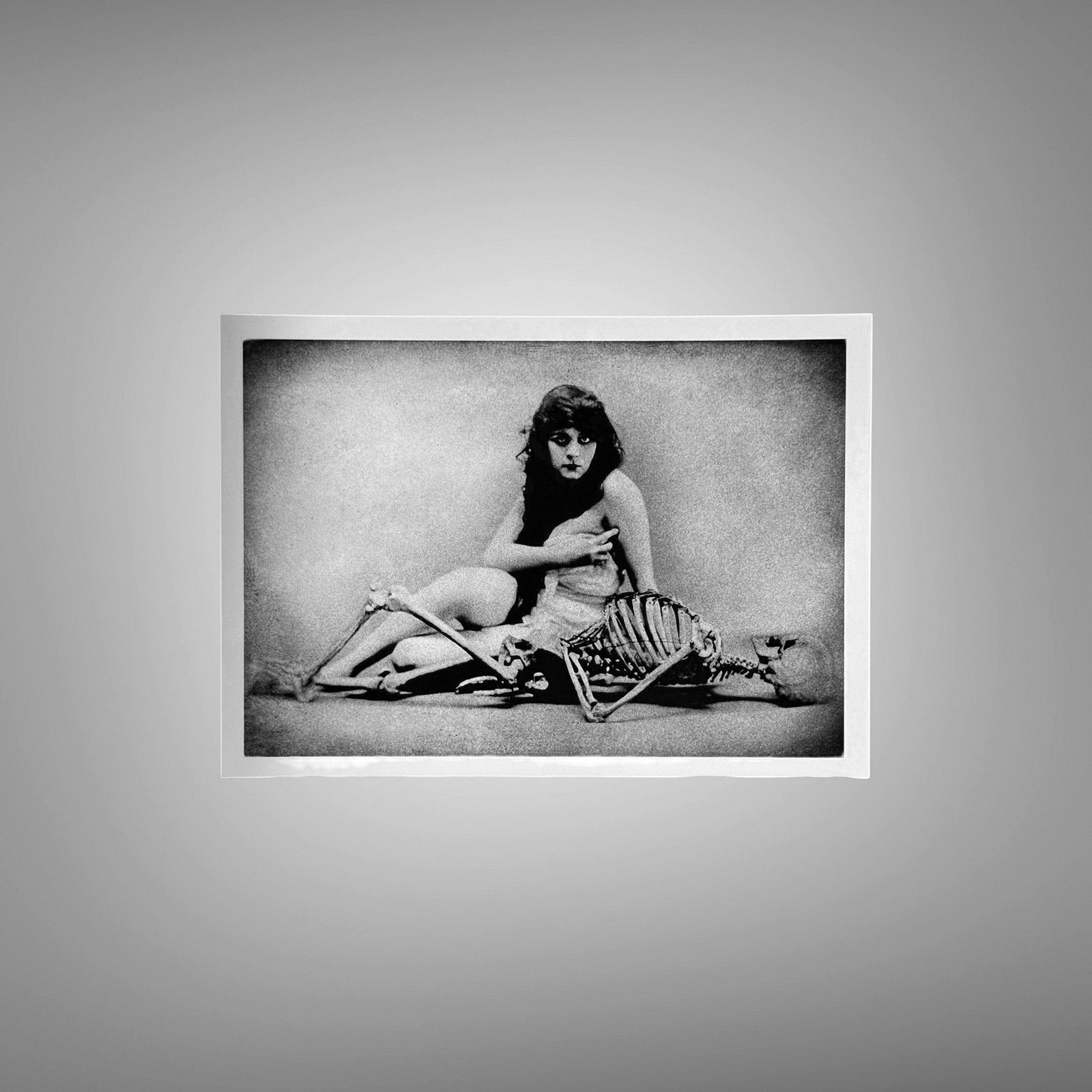 Pin-Up & Glamour Reclining Skeleton-themed Pin-Up Composition 5x7 Photo Print