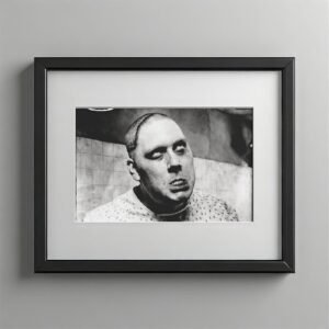 Pin-Up & Glamour Horizontal Close-up Face Portrait with Stark Documentary Contrast 5x7 Photo Print
