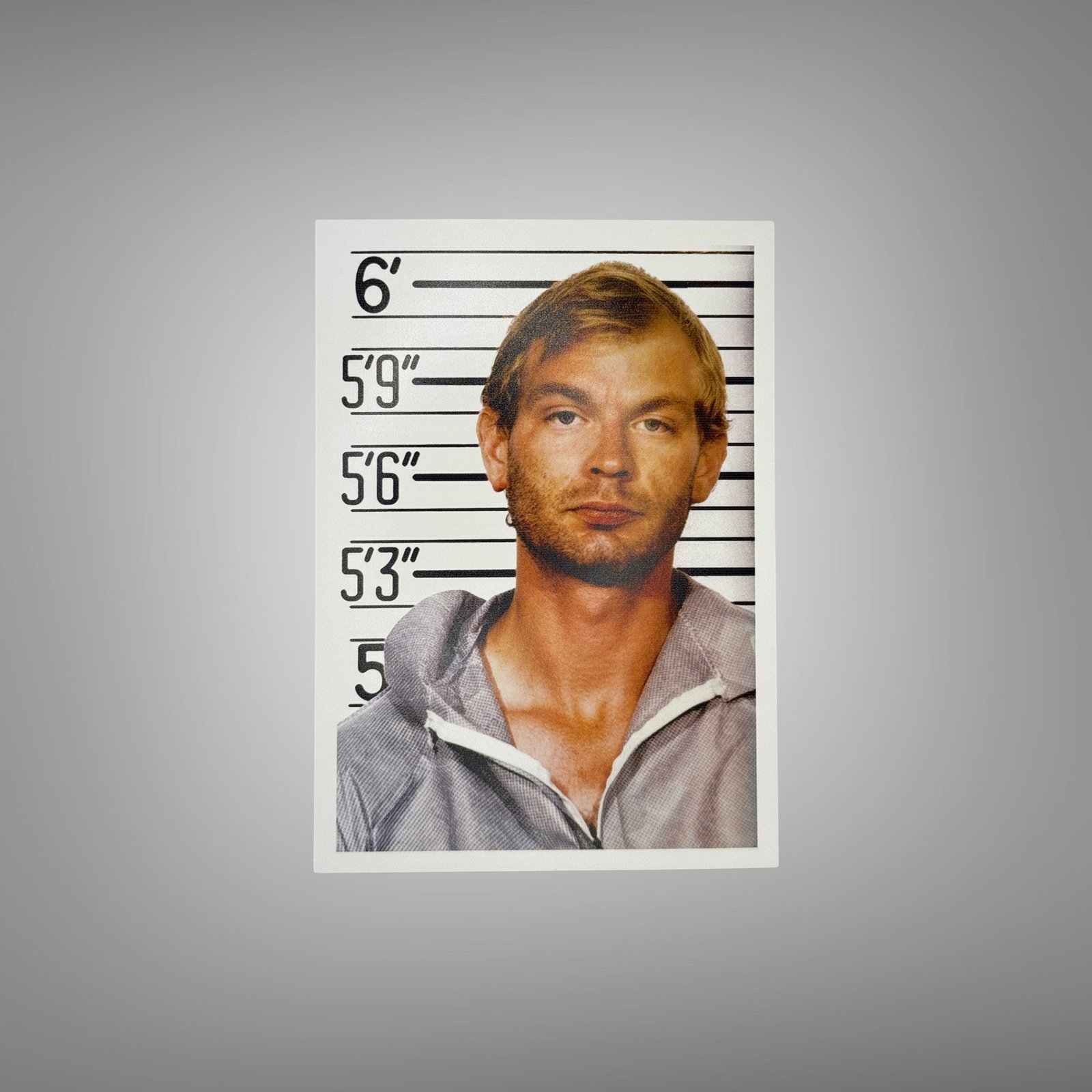Pin-Up & Glamour Color Mugshot with Height Chart Backdrop 5x7 Photo Print
