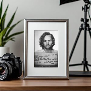 Pin-Up & Glamour Wide Placard Booking Portrait with Typed Arrest Details 5x7 Photo Print