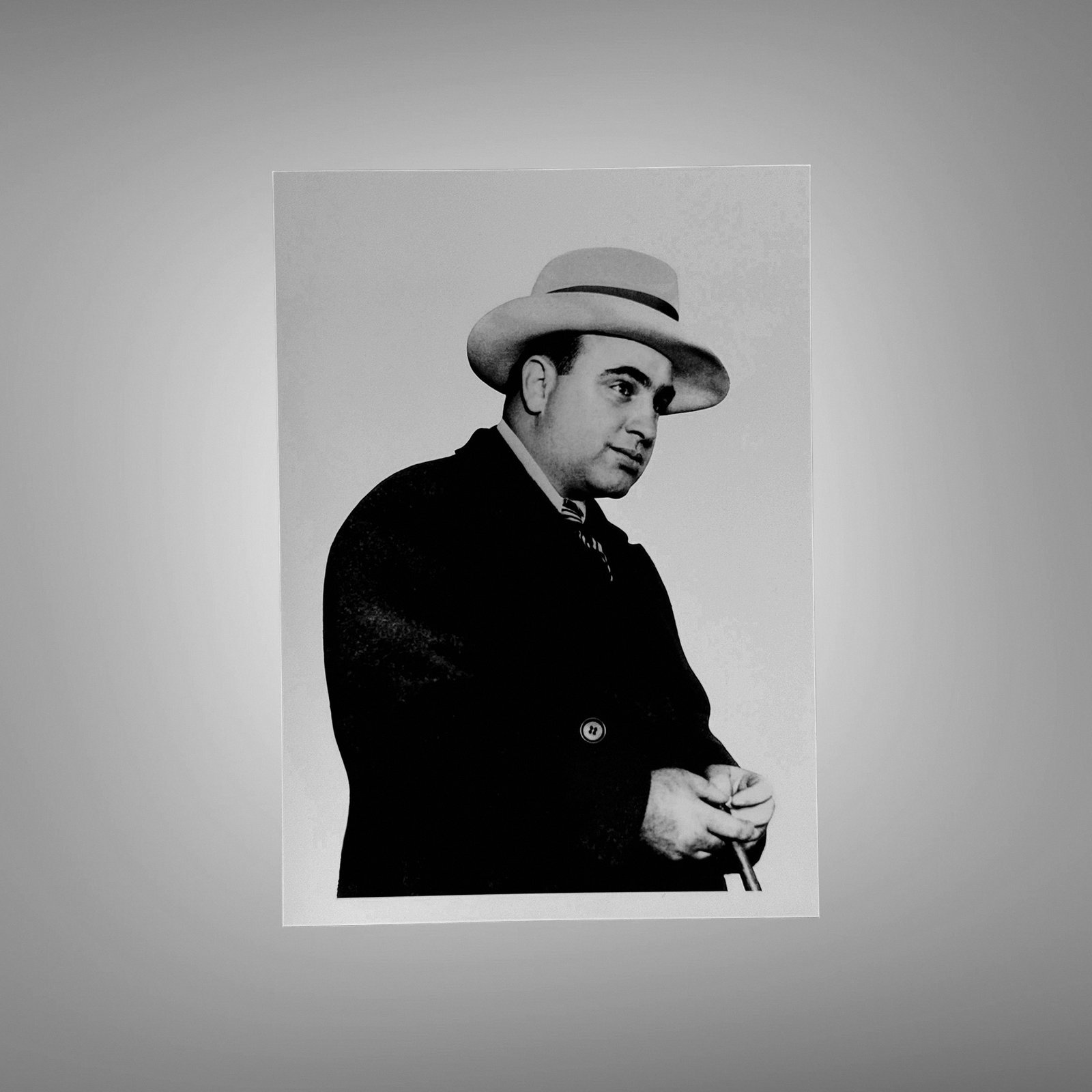 Pin-Up & Glamour Hat-wearing Underworld Portrait with Dramatic Shadows 5x7 Photo Print