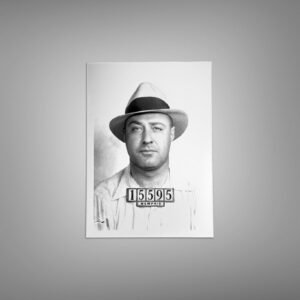 Pin-Up & Glamour Hat-wearing Booking Portrait with Numbered Placard 5x7 Photo Print
