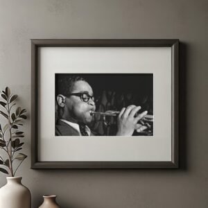 Music & Culture Upward-angled Singer or Performer Shot with Dramatic Hand Gesture 5x7 Photo Print