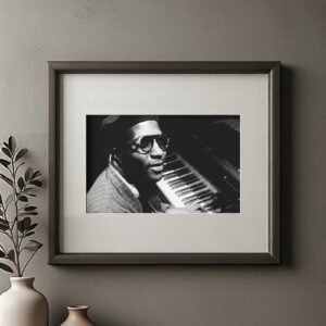 Music & Culture Piano Keyboard and Performer Detail with Graphic Diagonal Framing 5x7 Photo Print