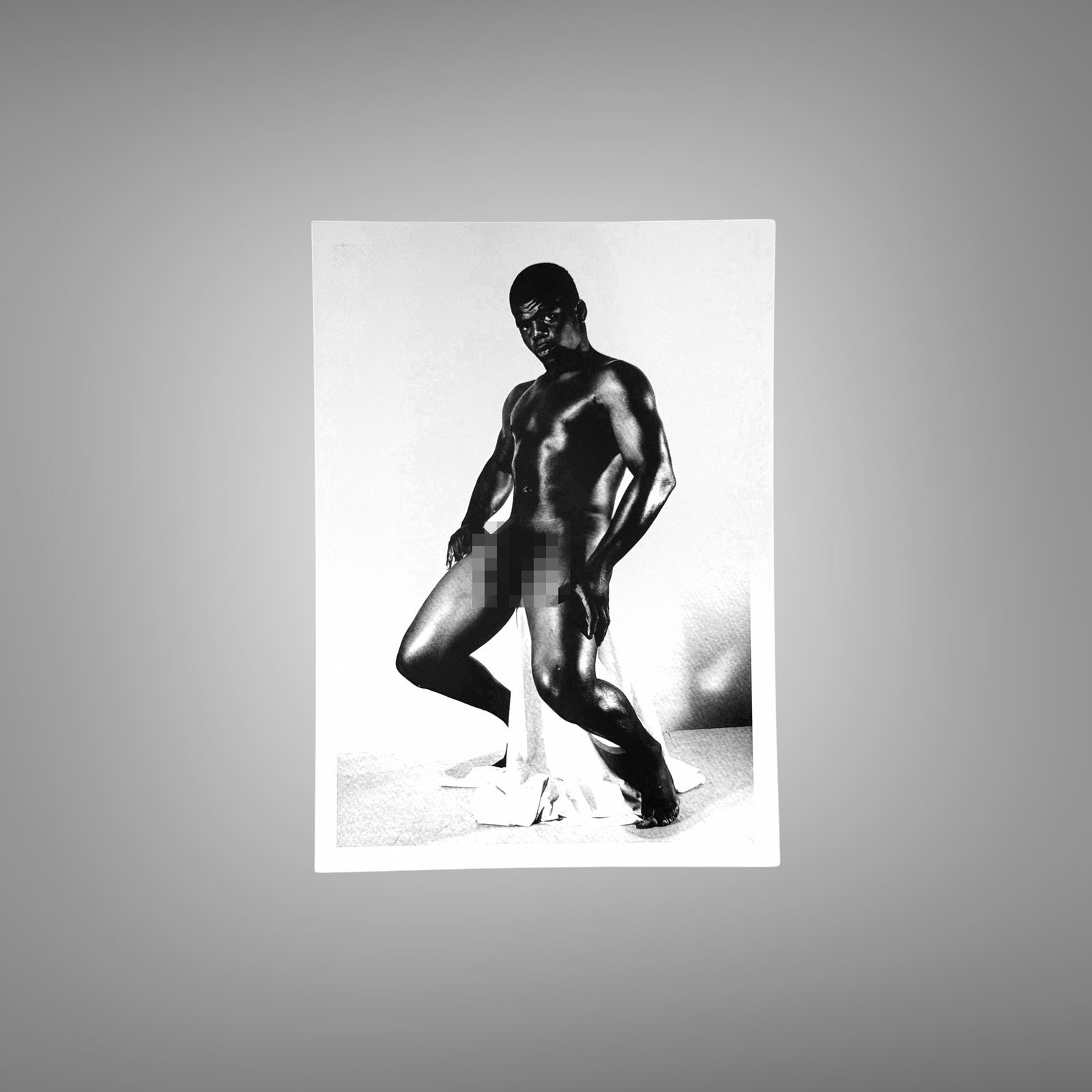 Male Physique Strong Side-lit Standing Physique Pose 5x7 Photo Print