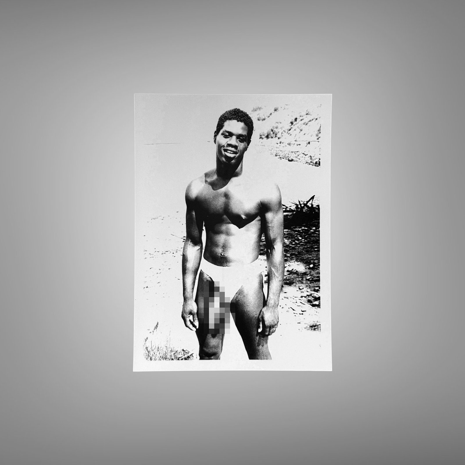 Male Physique Standing Torso Portrait with Bright Outdoor Light 5x7 Photo Print