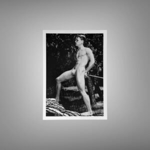 Male Physique Standing Profile Figure On Rocks or Roots 5x7 Photo Print