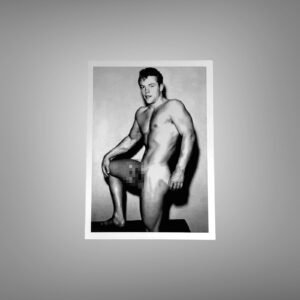 Male Physique Seated Studio Physique Portrait On Chair 5x7 Photo Print