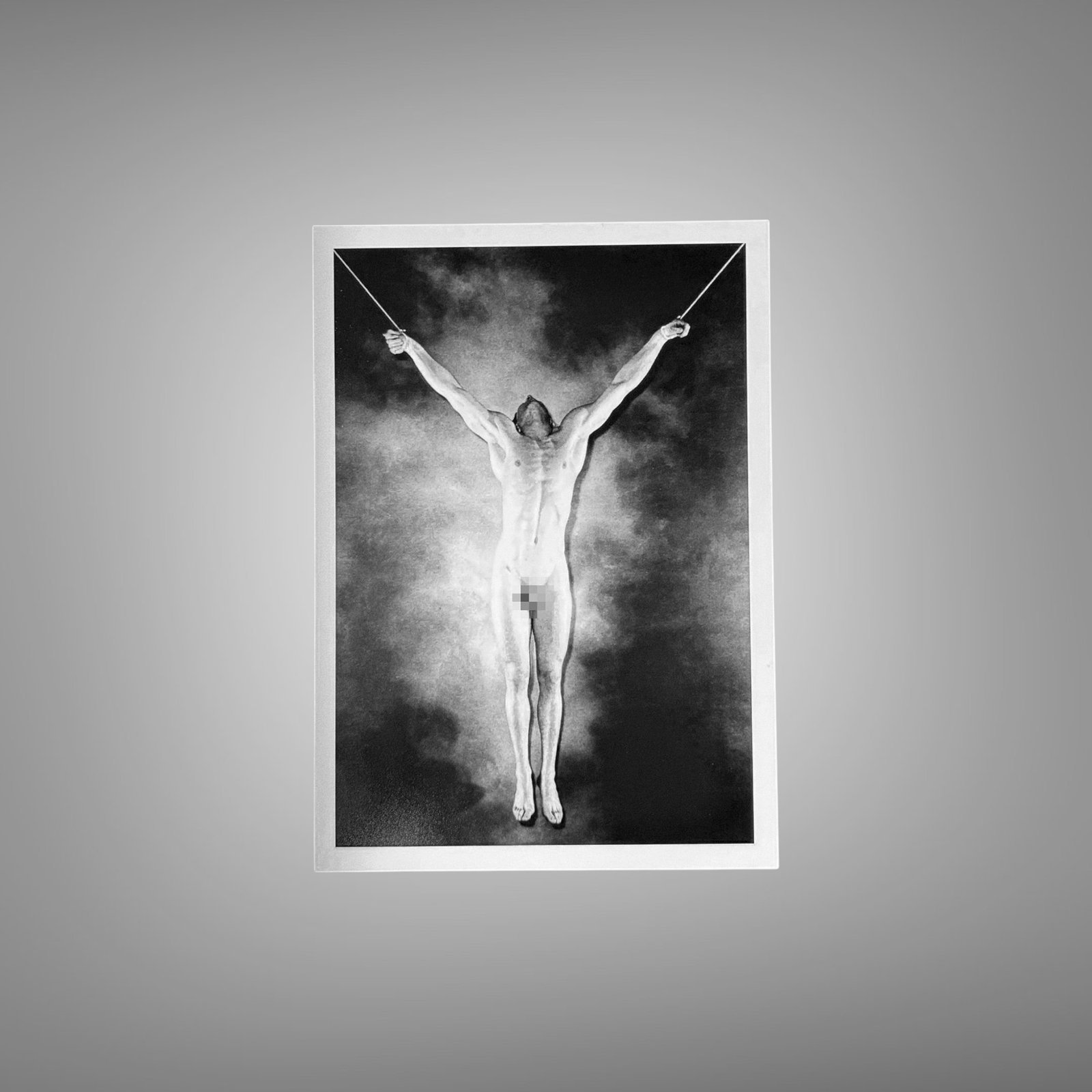 Male Physique Column Studio Figure Pose with Sculptural Posture and Athletic Studio Styling 5x7 Photo Print