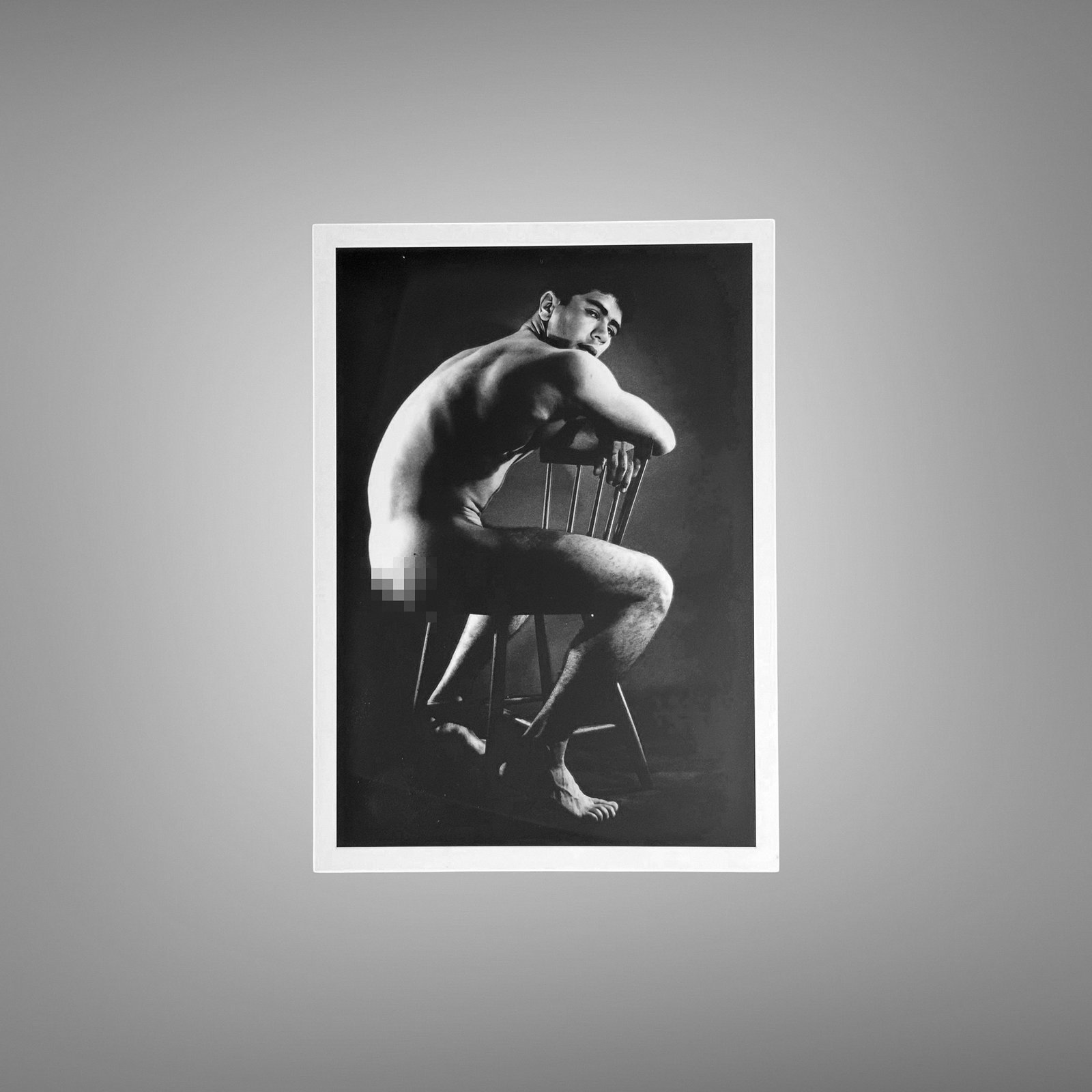 Male Physique Classic Sand Beach Athletic Pose with Sculptural Posture and Athletic Studio Styling 5x7 Photo Print