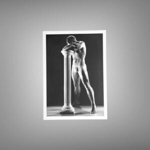 Male Physique Ring Pose Athletic Figure Study with Sculptural Posture and Athletic Studio Styling 5x7 Photo Print