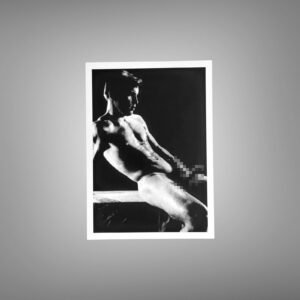Male Physique Floor Reclining Figure Study with Sculptural Posture and Athletic Studio Styling 5x7 Photo Print
