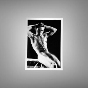 Male Physique Fencer Style Figure Pose with Sculptural Posture and Athletic Studio Styling 5x7 Photo Print