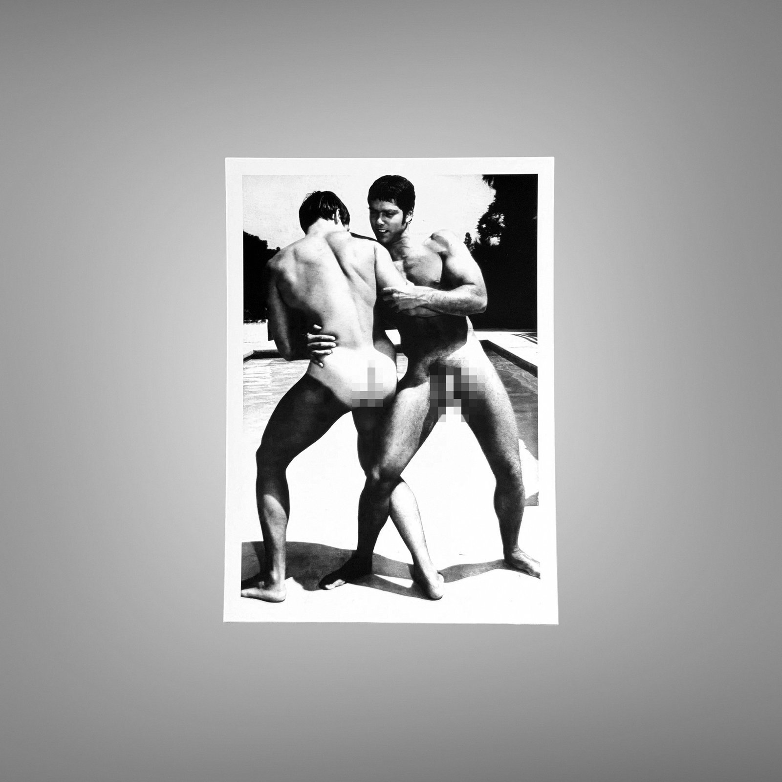 Male Physique an Outdoor Tree Line Physique Study with Sculptural Posture and Athletic Studio Styling 5x7 Photo Print