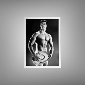 Male Physique Classical Contrapposto Figure Study with Sculptural Posture and Athletic Studio Styling 5x7 Photo Print
